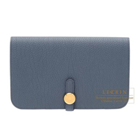 Hermes　Dogon GM　Blue orage　Togo leather　Gold hardware