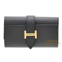 Hermes　Bearn key case/4 key holder　Black　Epsom leather　Gold hardware