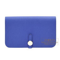 Hermes　Dogon GM　Blue electric　Togo leather　Silver hardware