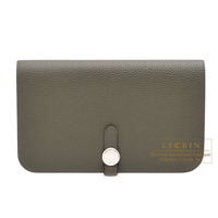 Hermes　Dogon GM　Olive green　Togo leather　Silver hardware