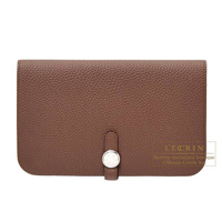 Hermes　Dogon GM　Brulee　Togo leather　Silver hardware