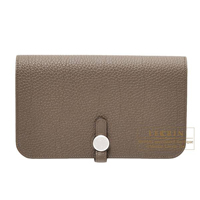 Hermes　Dogon GM　Taupe grey　Togo leather　Matt silver hardware