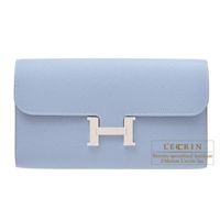 Hermes　Constance long　Blue lin　Epsom leather　Silver hardware