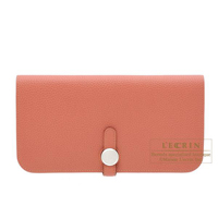 Hermes　Dogon Long　Rosy　Togo leather　Matt silver hardware