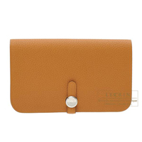 Hermes　Dogon GM　Caramel　Togo leather　Silver hardware