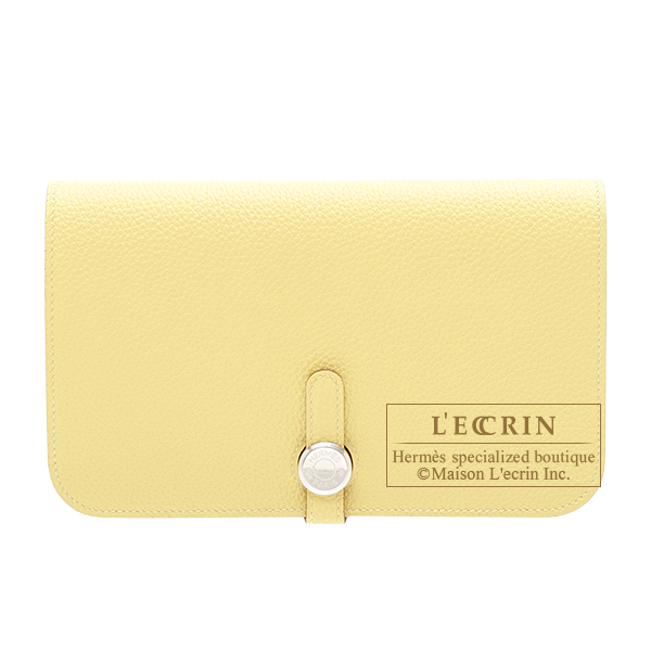 Hermes　Dogon GM　Jaune poussin　Togo leather　Silver hardware