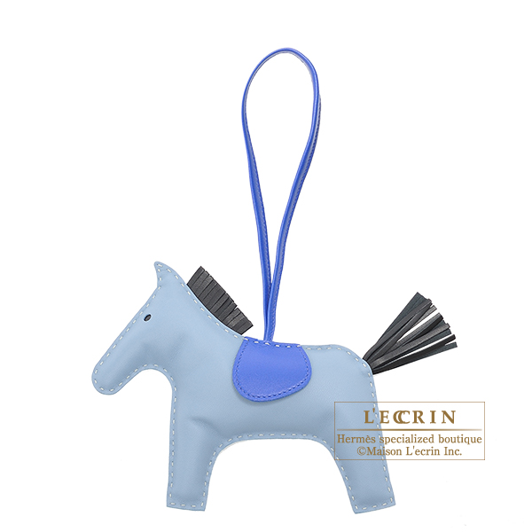 Hermes　Rodeo charm GM　Blue lin/Black　Agneau