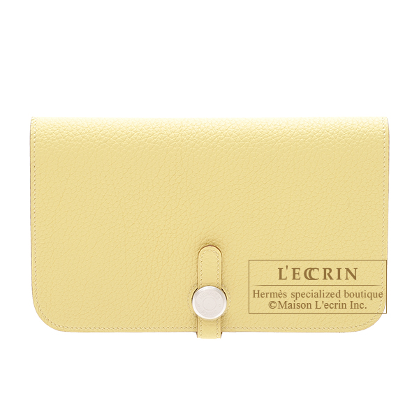 Hermes　Dogon GM　Jaune poussin　Togo leather　Matt silver  hardware