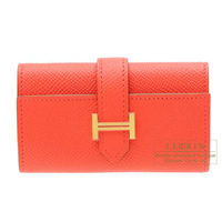 Hermes　Bearn key case/4 key holder　Rose jaipur　Epsom leather　Gold hardware