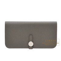 Hermes　Dogon Long　Olive green　Togo leather　Silver hardware