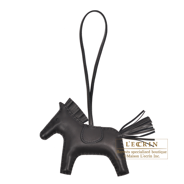 Hermes　Rodeo charm MM　Black　Agneau