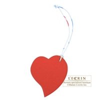 Hermes　Petit H GM　Heart Charm　Red/Green　Epsom leather/　Clemence leather