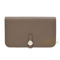 Hermes　Dogon GM　Taupe grey　Togo leather　Silver hardware