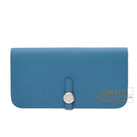 Hermes　Dogon Long　Cobalt　Togo leather　Silver hardware