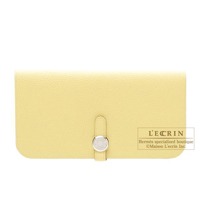 Hermes　Dogon Long　Jaune poussin　Togo leather　Silver hardware