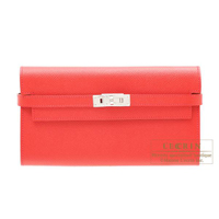 Hermes　Kelly wallet long　Bougainvillier　Epsom leather　Silver hardware