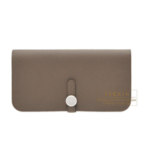 Hermes　Dogon Long　Taupe grey　Togo leather　Matt silver hardware