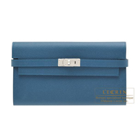 Hermes　Kelly wallet long　Colvert　Epsom leather　Silver hardware