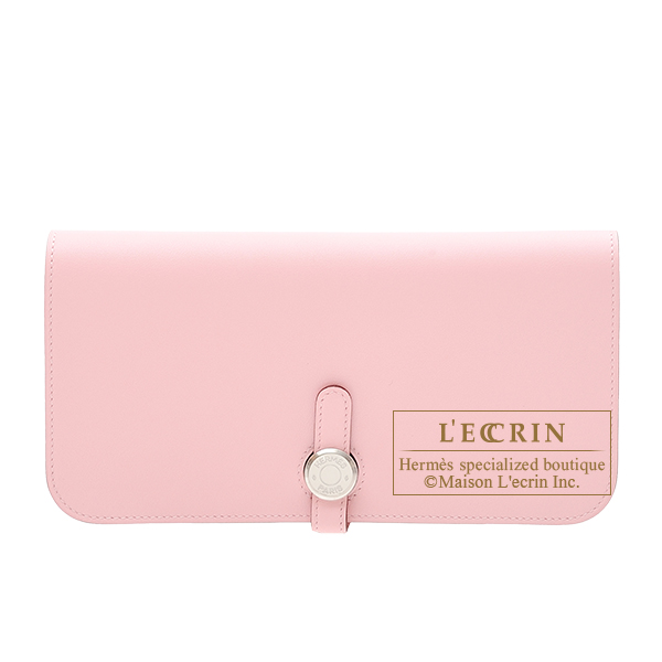 Hermes　Dogon Long　Rose sakura　Swift leather　Silver hardware