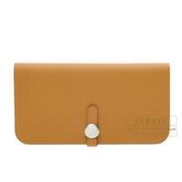 Hermes　Dogon Long　Caramel　Togo leather　Silver hardware