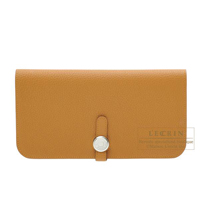 Hermes　Dogon Long　Caramel　Togo leather　Silver hardware