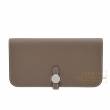 Hermes　Dogon Long　Etoupe grey　Togo leather　Silver hardware