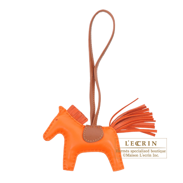 Hermes　Rodeo charm PM　Orange/Brique　Agneau