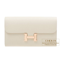 Hermes　Constance long　Craie　Epsom leather　Rose gold hardware