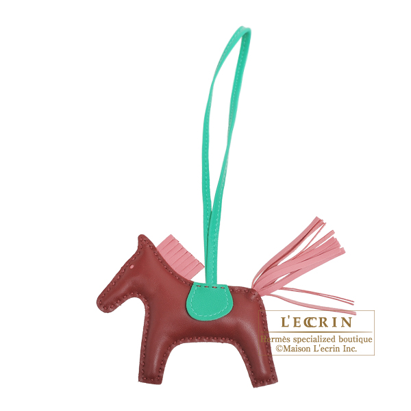 Hermes　Rodeo charm PM　Rouge H/　Rose indien　Agneau