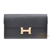 Hermes　Constance long　Black　Epsom leather　Rose gold hardware