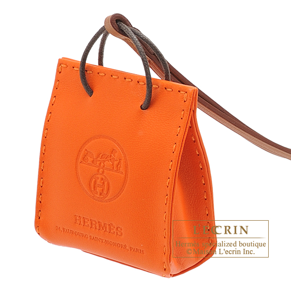 Hermes Sac orange Feu/Gold Agneau/Swift leather