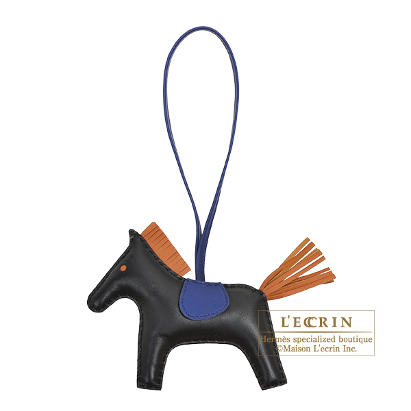 Hermes　Rodeo charm MM　Black/Gold　Agneau