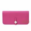 Hermes　Dogon Long　Rose purple　Togo leather　Silver hardware