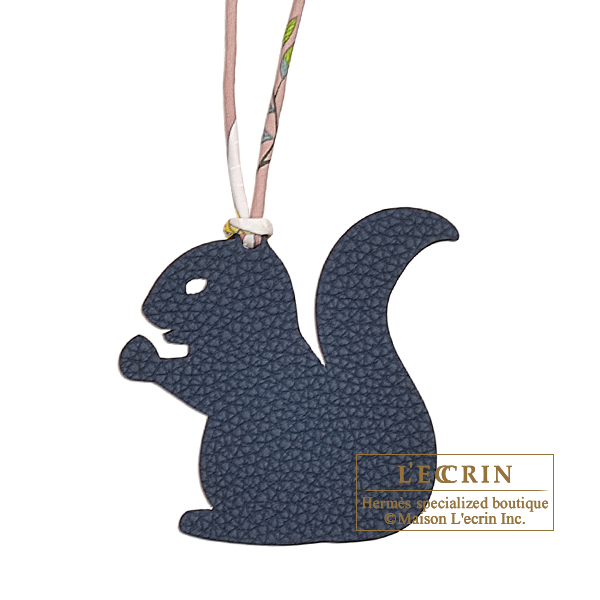 Hermes　Petit H　Squirrel　Navy/Grey　Clemence leather/Epsom leather