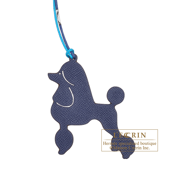 Hermes　Petit H　Poodle　Navy/Brown　Clemence leather/Epsom leather
