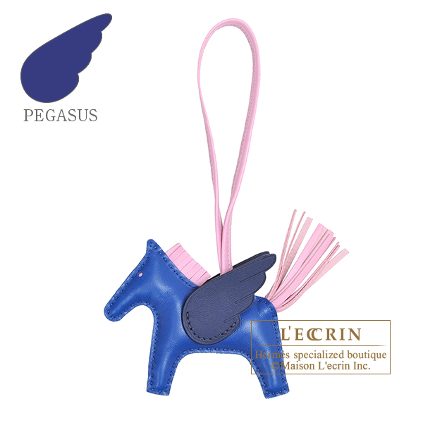 Hermes　Rodeo charm Pegasus PM　Blue france/Mauve sylvestre/Blue saphir　Agneau/Swift leather