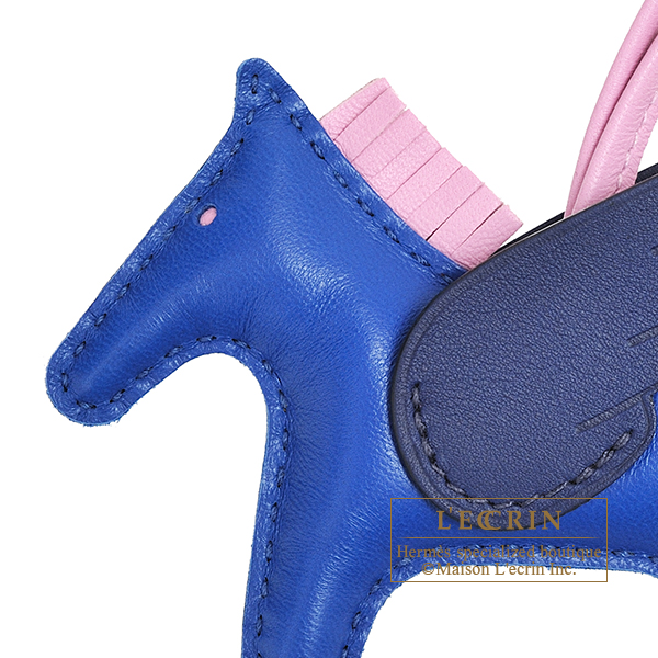 HERMES Swift Leather Paddle Selle Charm Charm Blue