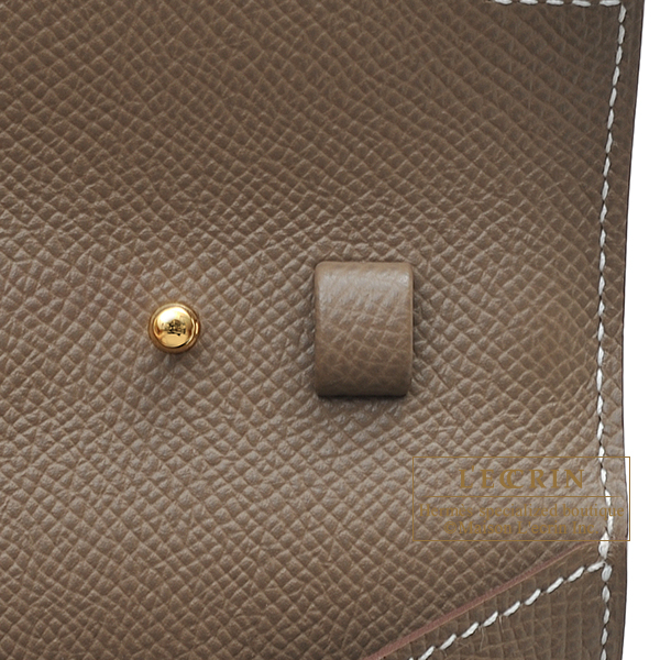 Hermes　Kelly Long To Go　Etoupe grey　Epsom leather　Gold hardware
