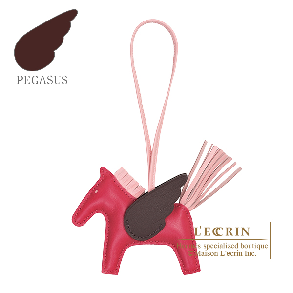 Hermes　Rodeo charm Pegasus PM　Framboise/Rose sakura/Rouge sellier　Agneau/Swift leather