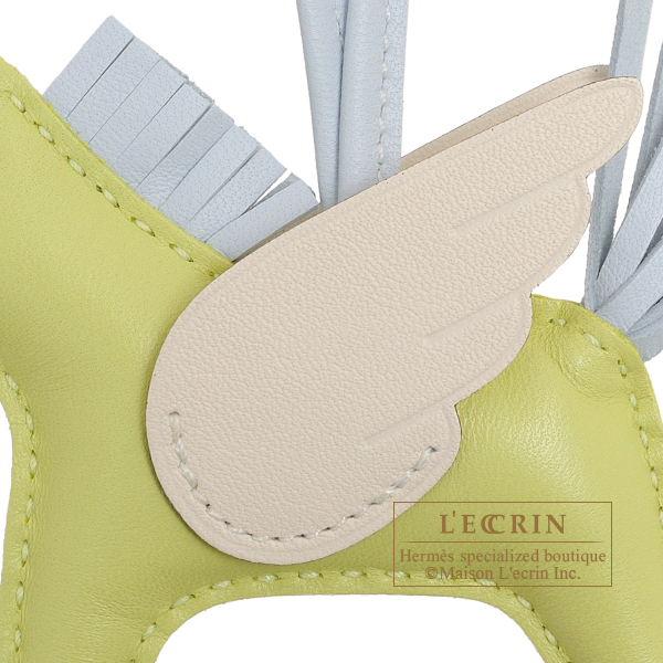 Hermes Rodeo charm Pegasus PM Jaune bourgeon Blue brume Nata
