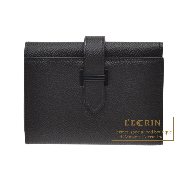 Hermes　Bearn Conbine Monochrome　So-black　Black　Epsom leather　Black hardware