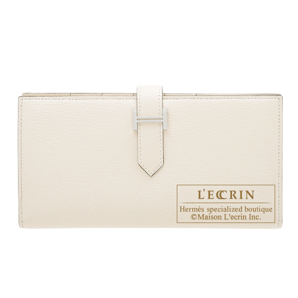 Hermes　Bearn Soufflet　Nata　Chevre myzore goatskin　Silver hardware