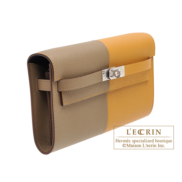 HERMES 2021 Tricolor Casaque Kelly To Go Wallet GHW - Timeless