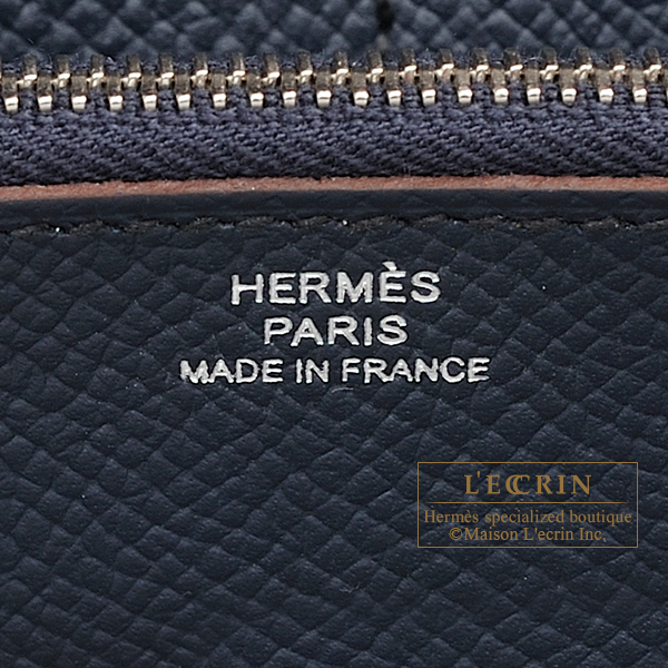 Hermes Birkin Sellier Casaque bag 30 Etoupe grey/Sesame/Blue