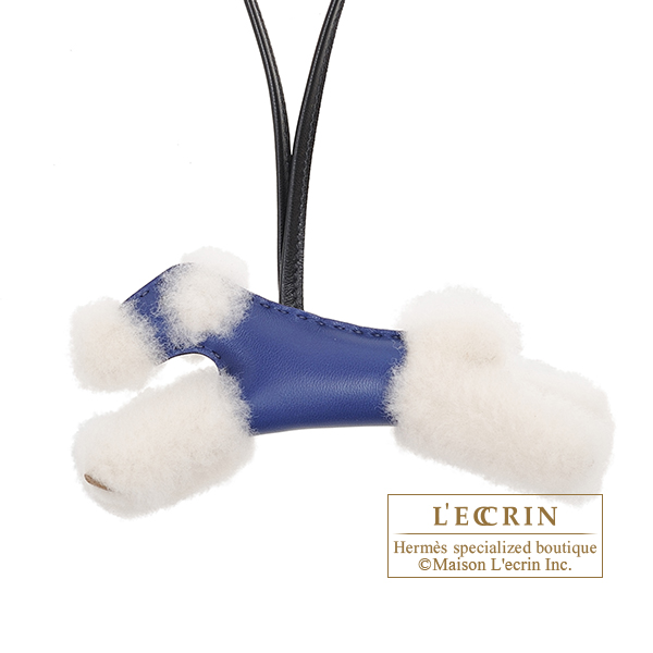 Hermes　Budy charm　Blue saphir　Agneau/Merinos Wool