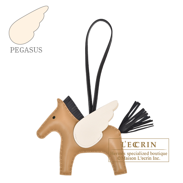 Authentic HERMES Rodeo Pegasus Bag Charm MM 083011CA #260-004-449