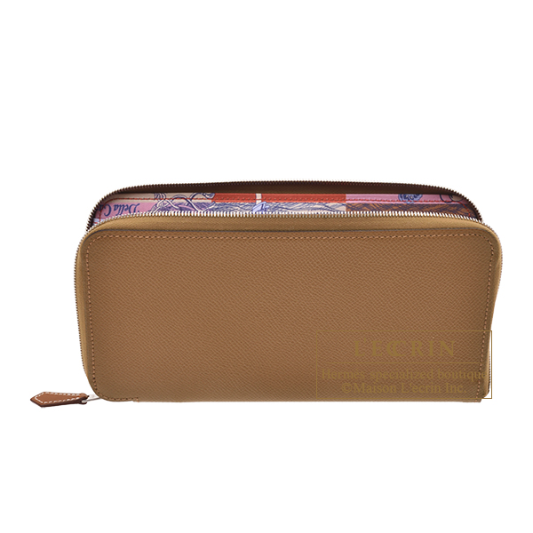 Hermes　Azap　Silk In Long　Alezan/　Terre battue　Epsom leather/　Silk　Silver hardware
