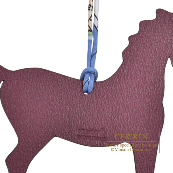 Hermes Petit H Horse Charm Light brown/ Purple Leather