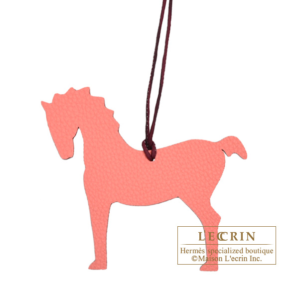 Hermes　Petit H　Horse Charm　Pink/　Brown　Leather