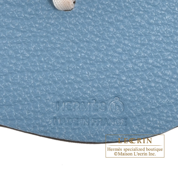 Hermes Petit H Horse Charm Dark brown/ Blue Leather